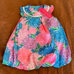 NWT 18-24 month Lilly Pulitzer baby Paloma bubble dress multi beach house blooms